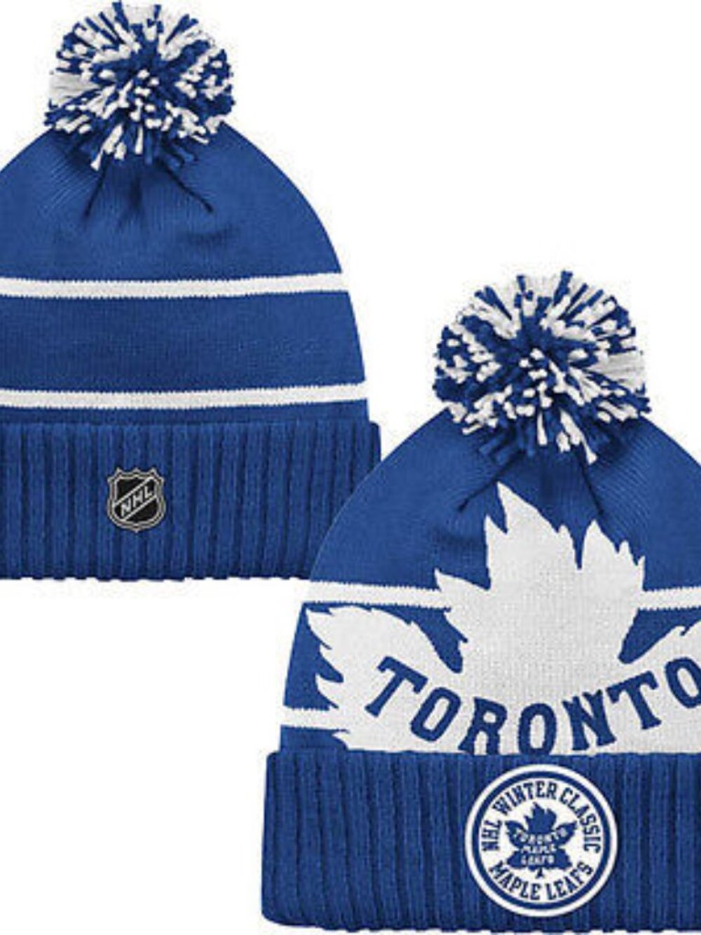 TORONTO MAPLE LEAFS 2014 NHL WINTER CLASSIC REEBOK CUFFED POM KNIT HAT TOQUE